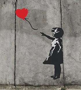 Banksy girl with a balloon